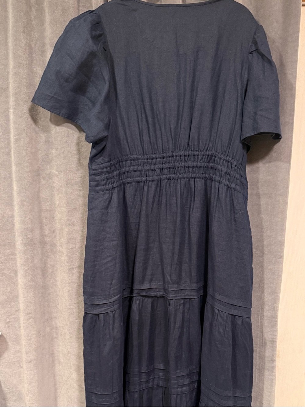 Quince 100% Organic Cotton Tiered Maxi Dress sz XL - Picture 12 of 12